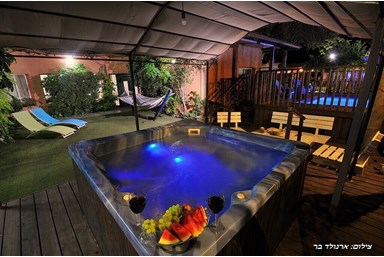 וילה בת גליל - הבריכה והחצר