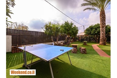 וילה בצל הגפן - החצר והבריכה