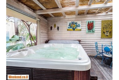 וילה אחוזת מירב השלווה - החצר והבריכה