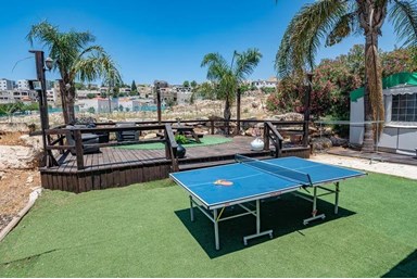 וילה אריאל - החצר, הבריכה והג'קוזי 